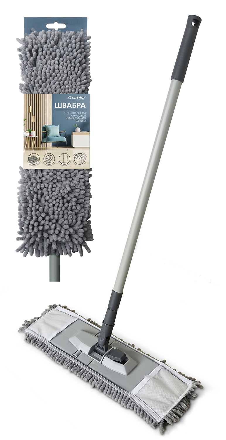 Швабра "Martika" С686 телескоп. черенок (нас. шенилл) Мар.