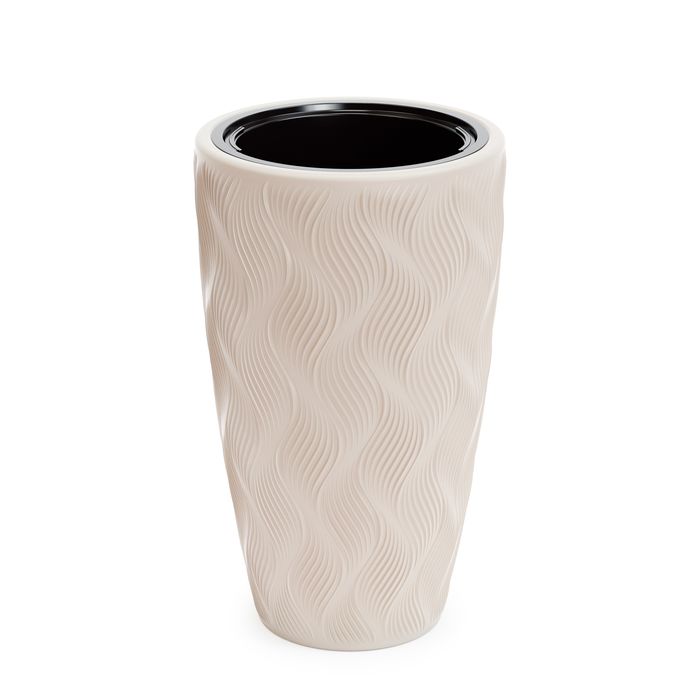 Кашпо д/цв. "Флэйм" 42,0л. (со вставкой 251*243мм) М8887 (св.беж.)