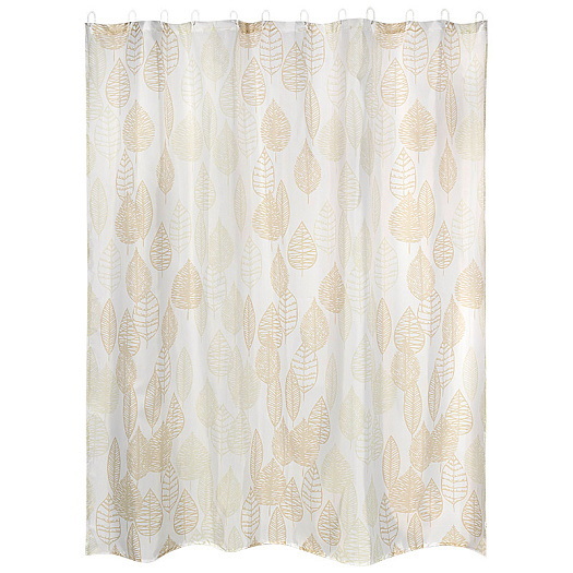 Занавес д/ван.комн. 180*180см. SC-PЕ-51 п/эстер. 108997 Листья Скр.