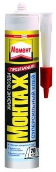 Клей "МОМЕНТ МОНТАЖ" Суперсильный прозрачн. (Жидкие гвозди) 280гр. картриж (1193517)