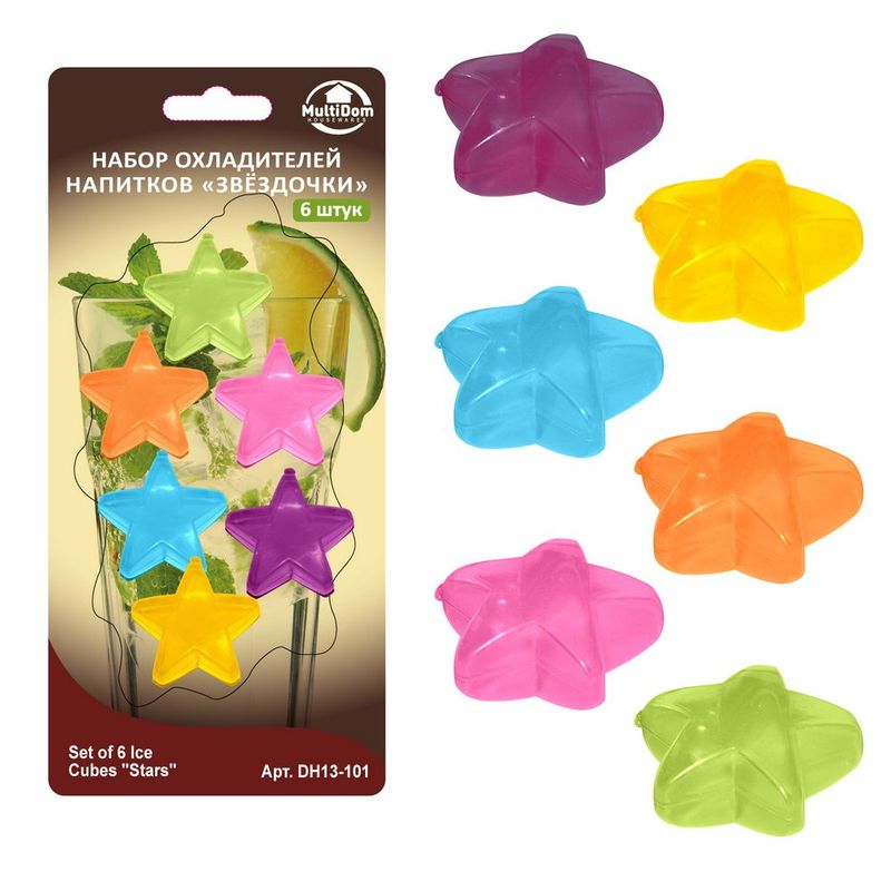 Охладители д/напитков DH13-101 "Звездочки" (набор 6шт.)Мд