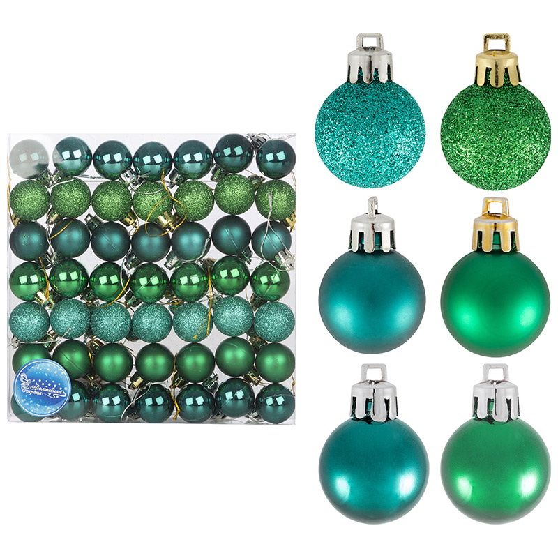 Шары "Торжество" (набор 49шт.) d3см. 007480 (зеленый) Скр.