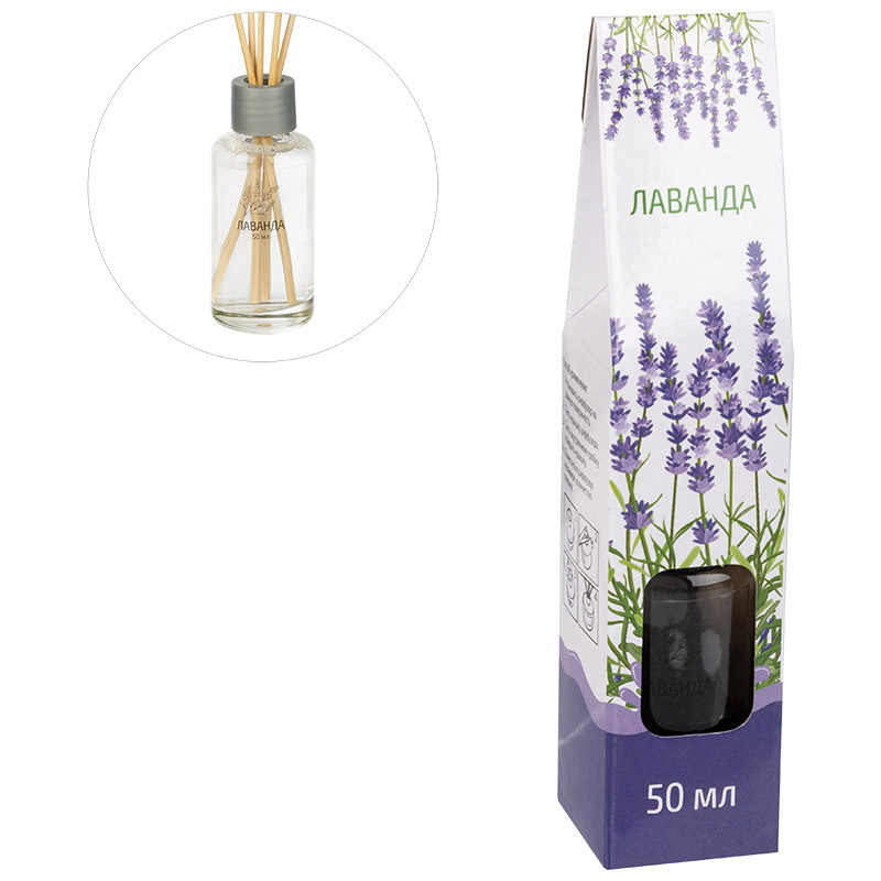 Диффузор ароматический "Лаванда" 50мл. 107513 (5 палочек) СКР