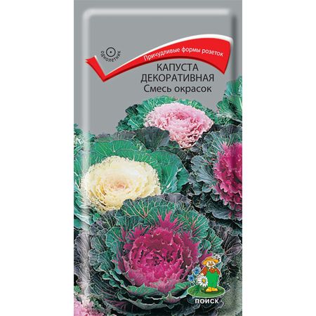 Капуста декоративная СМЕСЬ ОКРАСОК 0,25гр. (Поиск)
