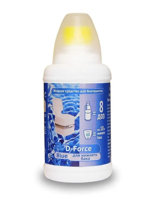 Жидкость д/биотуалетов "D-FORCE blue" 0,5л. д/нижнего бака ВХ