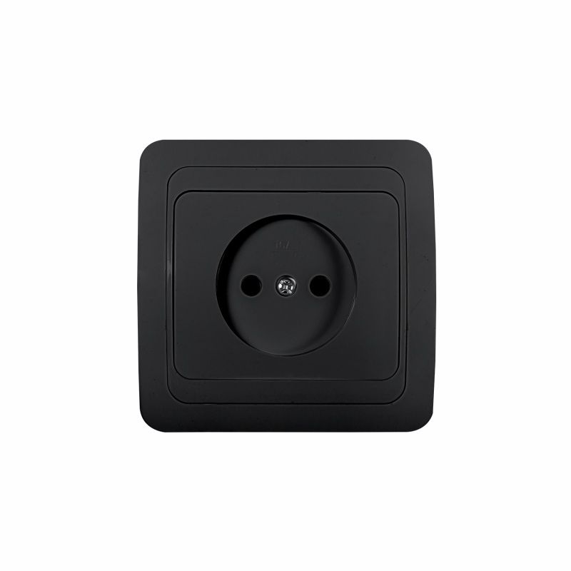 Розетка CLASSICO один. 2022-B скр\пр черная  ASD