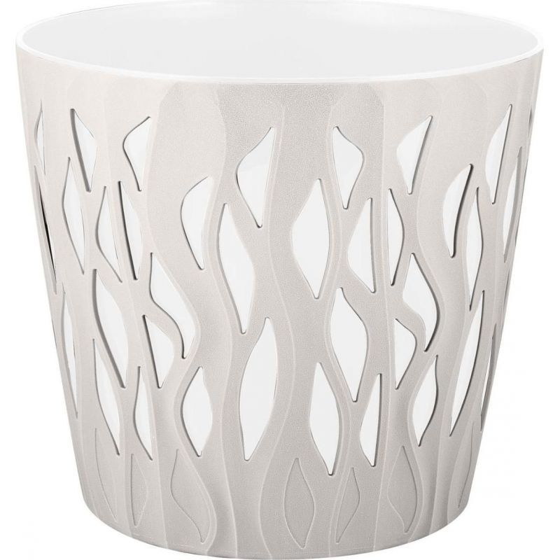 Горшок д/цв. "InGreen Winds" 20 л. d340 ПЦ6521БЖ с дренажной вставкой 18,7л. (белоснежный жасмин)