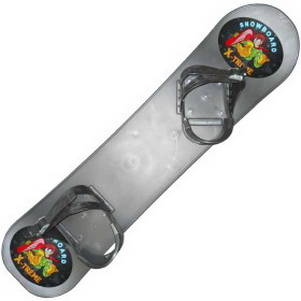 Сноуборд пласт. 2158-00 с жесткими крепл. (черные) Ковров