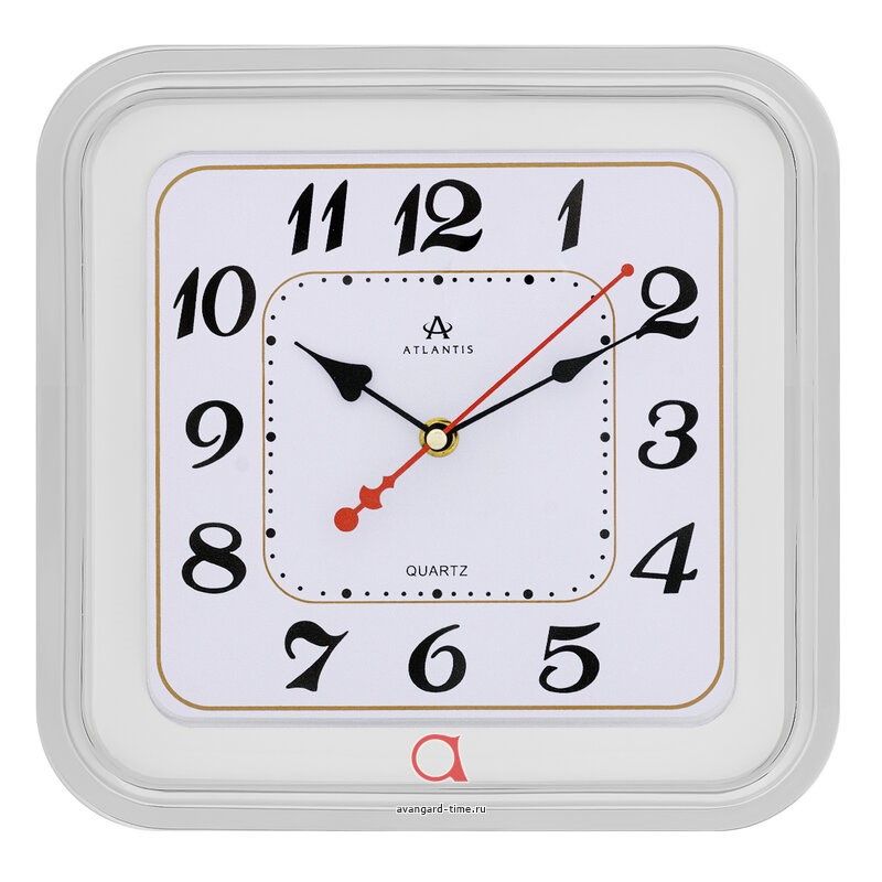 Часы настенные TLD-6132 "Atlantis" silver (28*28*4,5см) А