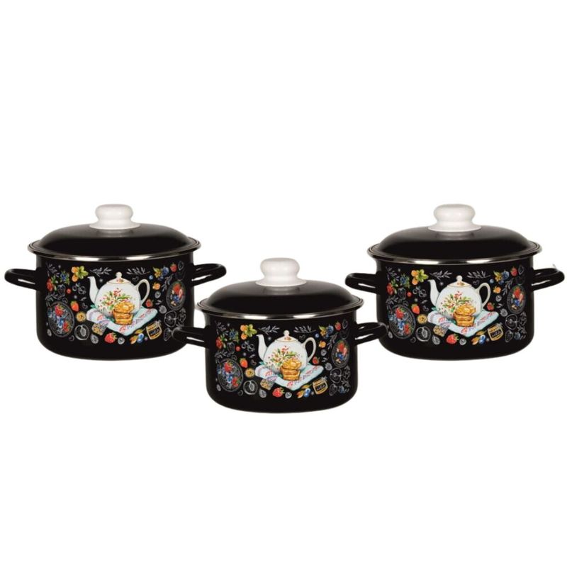 Набор №02 "Десерт к чаю" 1КВ021М (3к.: 2/3/4л.) черн. Чер