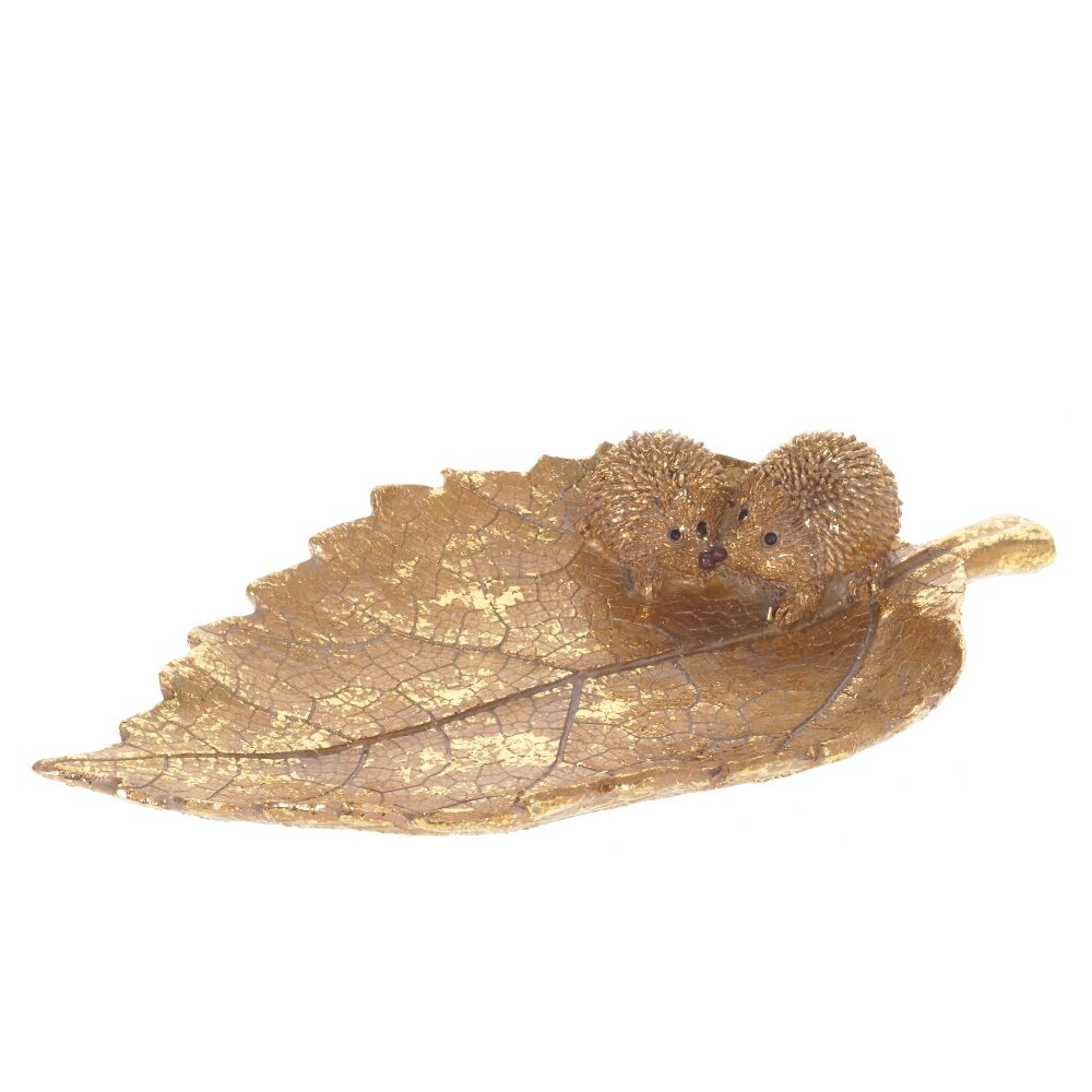 Подставка д/украшений "Ежики на листьях" 813609 (21*12*4см) (Р)