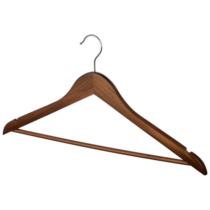 Плечики д/одежды дер. 107913 (с перекладиной) т-корич. Скр