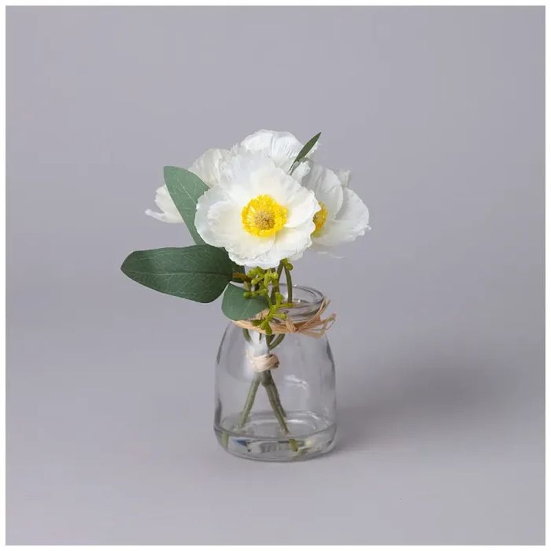 Букет из искусственных цветов 287-560 h=16см (в круг. вазе)ВД