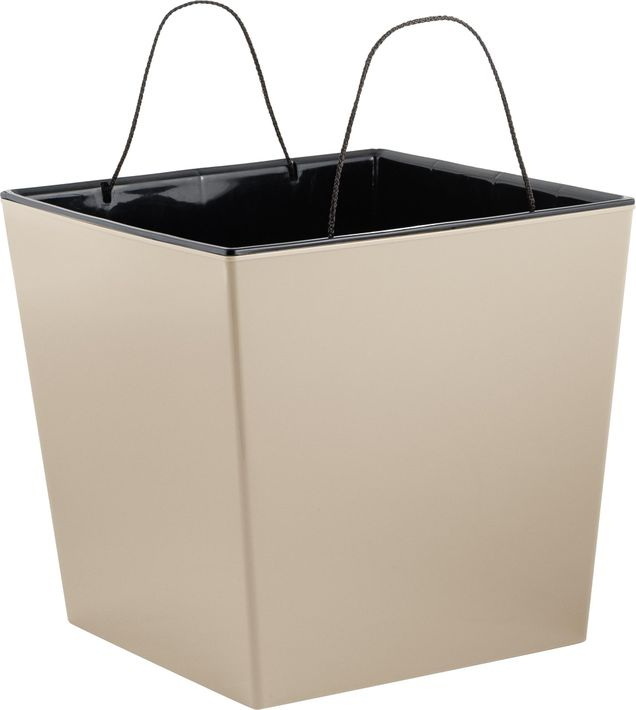 Горшок д/цв. "InGreen London CUBE" 11,6л. 250*250мм ПЦ7801КМ (калифорнийский миндаль) с дренажной вс