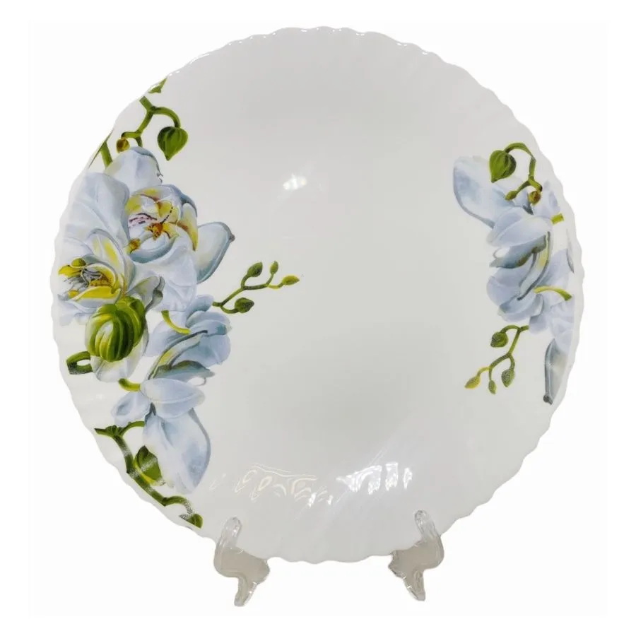 Тарелка десертная MFK21059 "Голубая орхидея"d=19см, (48шт./кор.)