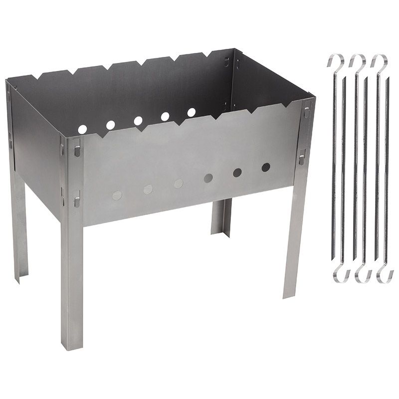 Мангал 400*240*350мм. +6 шампуров ECOS 008480 Скр.