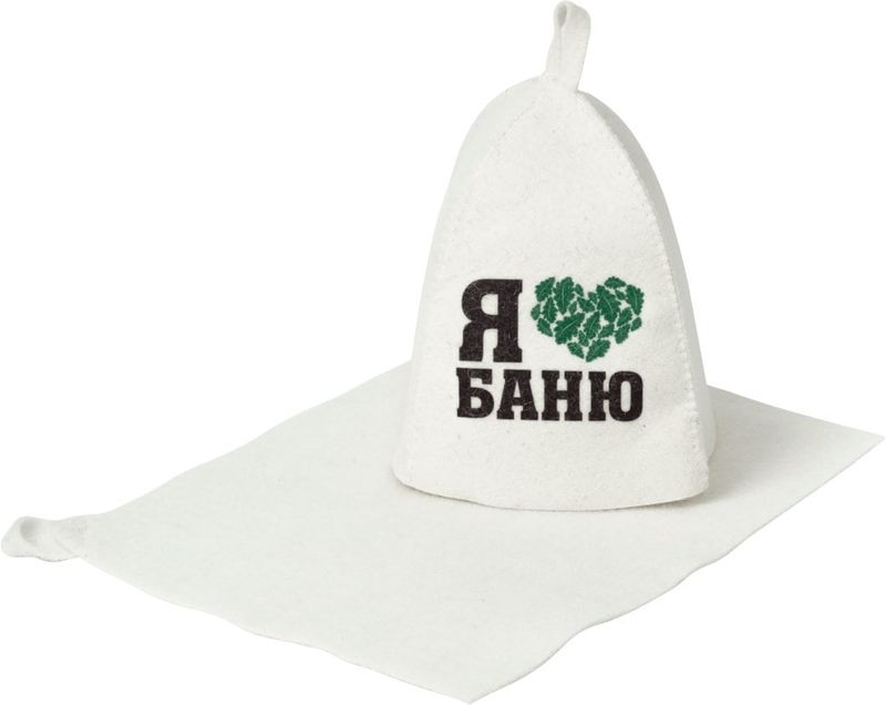 Комплект банный Б32376СВ (шапка, коврик) в пакете Е