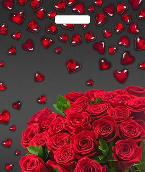 Пакет (вырубная руч.) 450*380мм. Мармеладные сердечки 136341 Т-П