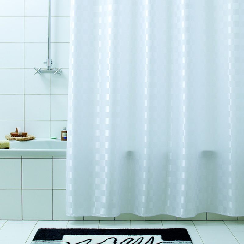 Занавес д/ван.комн. 240*200см. 4062 Quadretto бел. М.