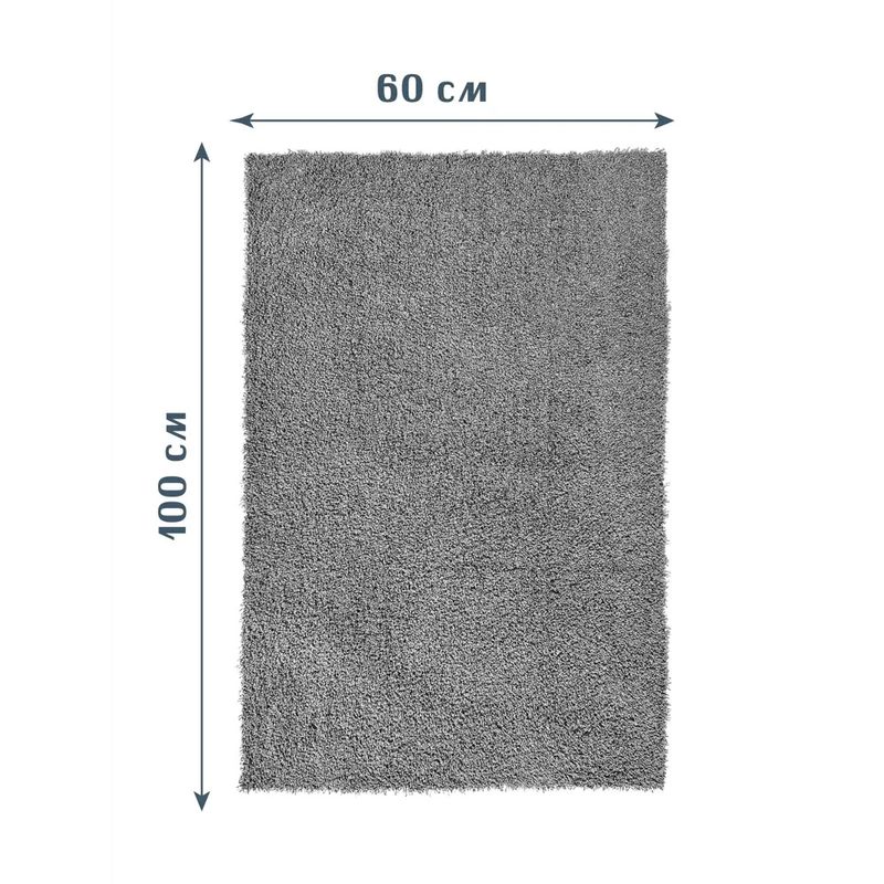 Коврик д/ванны SH НАНОХЛОПОК 60*100 пепельный 858132 Ш