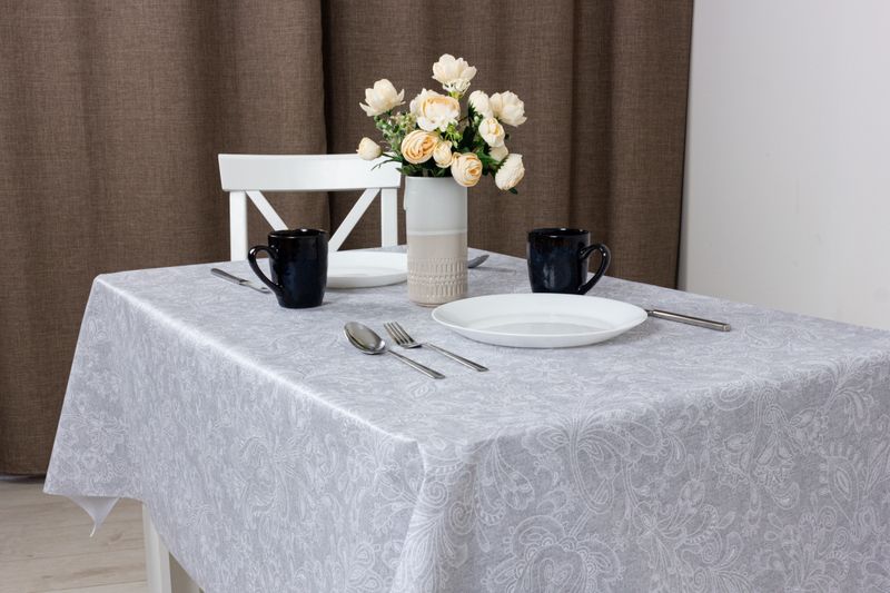 Клеенка АЛЕГРА Полынь, сер (1,4*20м.) 11919 .