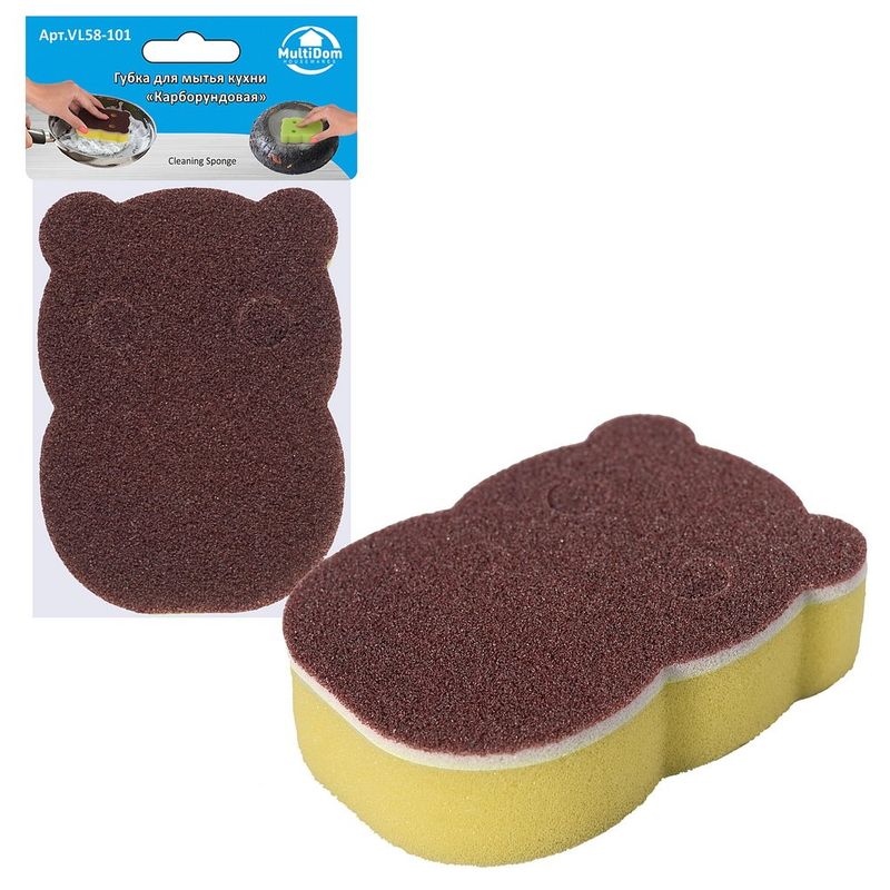 Губка д/мытья кухни "Карборундовая" VL58-101 Мд