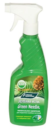 Удобрение жидкое ЗЕЛЕНАЯ ИГЛА 431161 спрей 0,5л. (д/подкормки хвойных раст., профилактики и устранен
