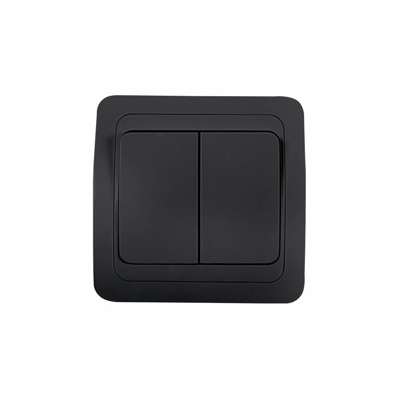 Выкл. 2023-B CLASSICO 2кл. черный скр.\пр