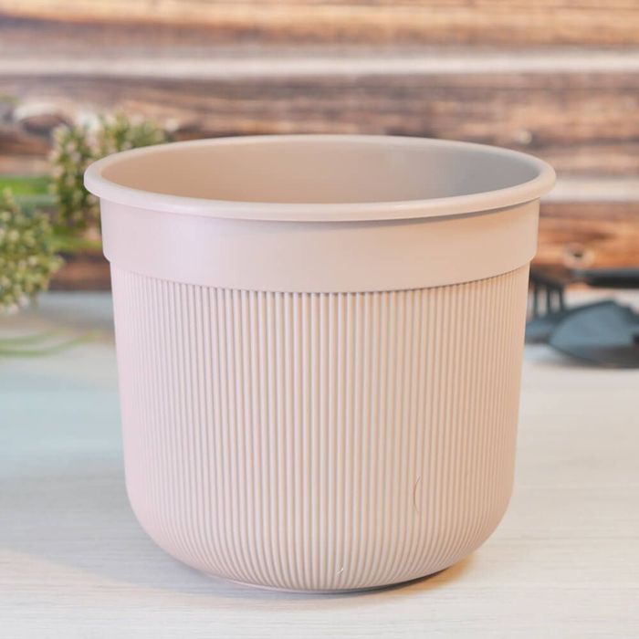 Горшок д/цв. "Сканди"  1л. М9159 с дренажной вставкой (какао)