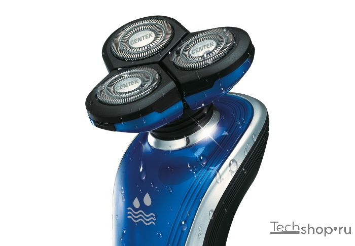 Бритва эл. CENTEK CT-2170 (ротор+влажное бритье, 3плав.головки)