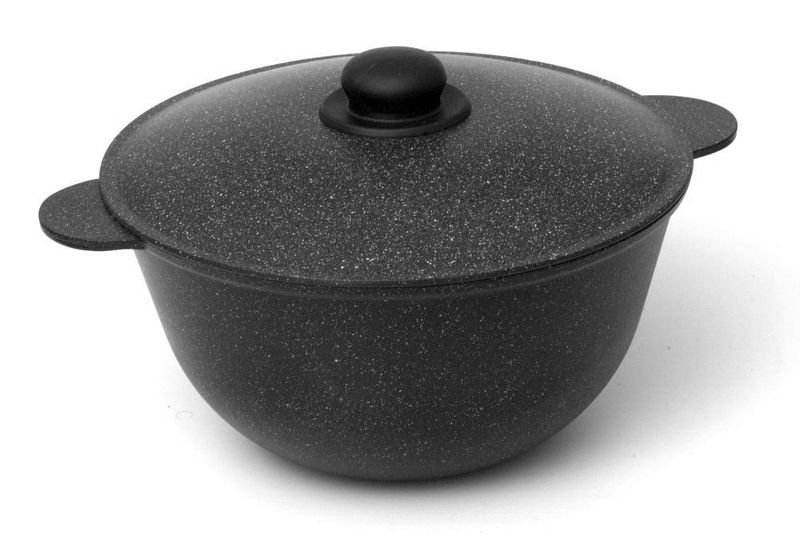 Казан Волг. а/пр. 5,0л. "Природный камень" 15602 с крышкой