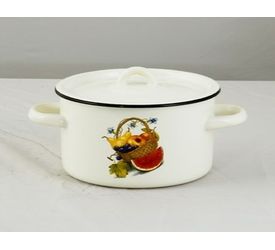 Кастрюля эмал.  4,5/3,9л. 1с17с(1с17с/1) с\д Чер.