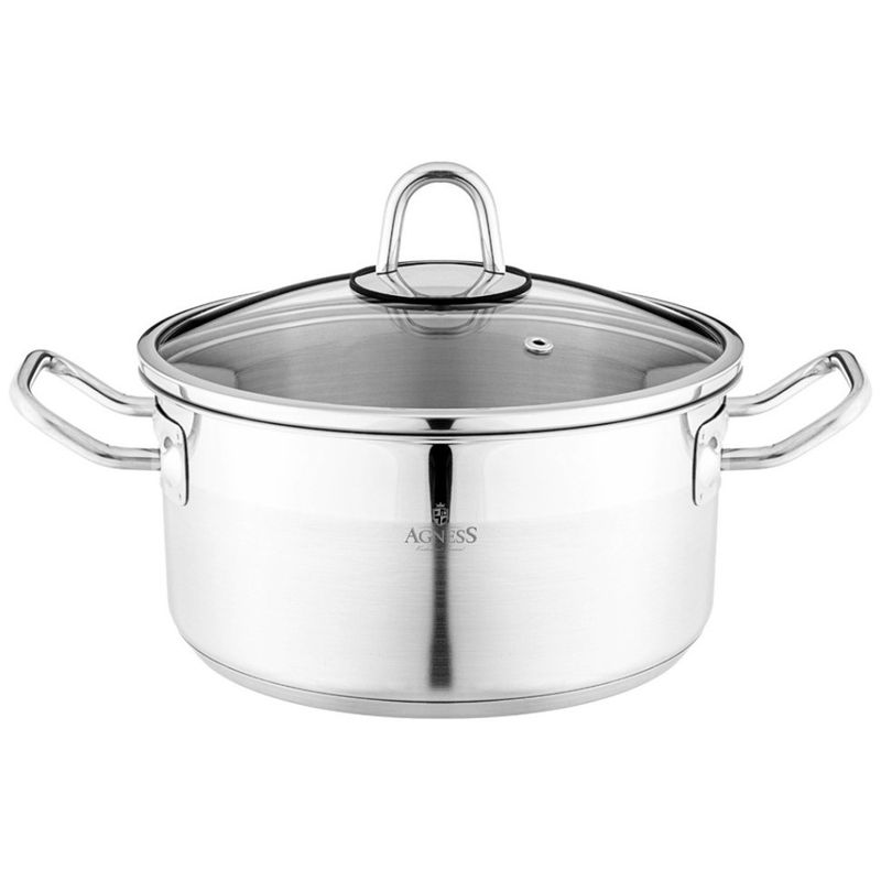 Кастрюля 916-452 2,8л. Agness нерж. ст/кр. ВД
