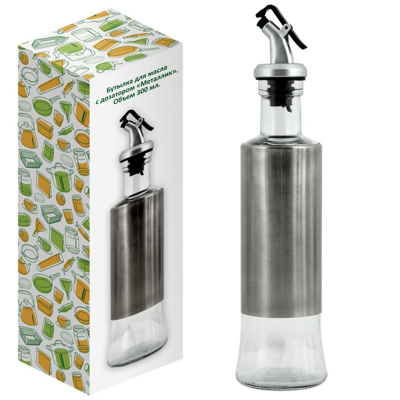 Бутылка д/масла "Металлик" VL80-618 с дозатором Мд