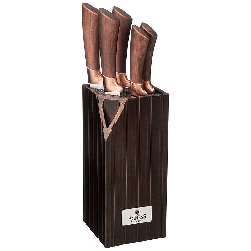 Набор ножей 911-486 (6пр.5ножей на пласт. подст.) ВД