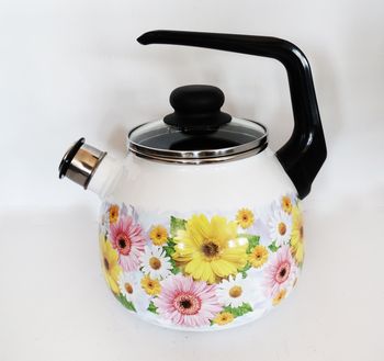 Чайник 3,0л."Fernanda" 1RC12 Vitross со свист. (белоснежн.) Чер