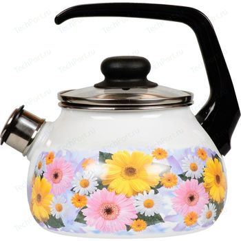 Чайник 2,0л."Fernanda" 1RA12 Vitross со свист. (белоснежн.) Чер