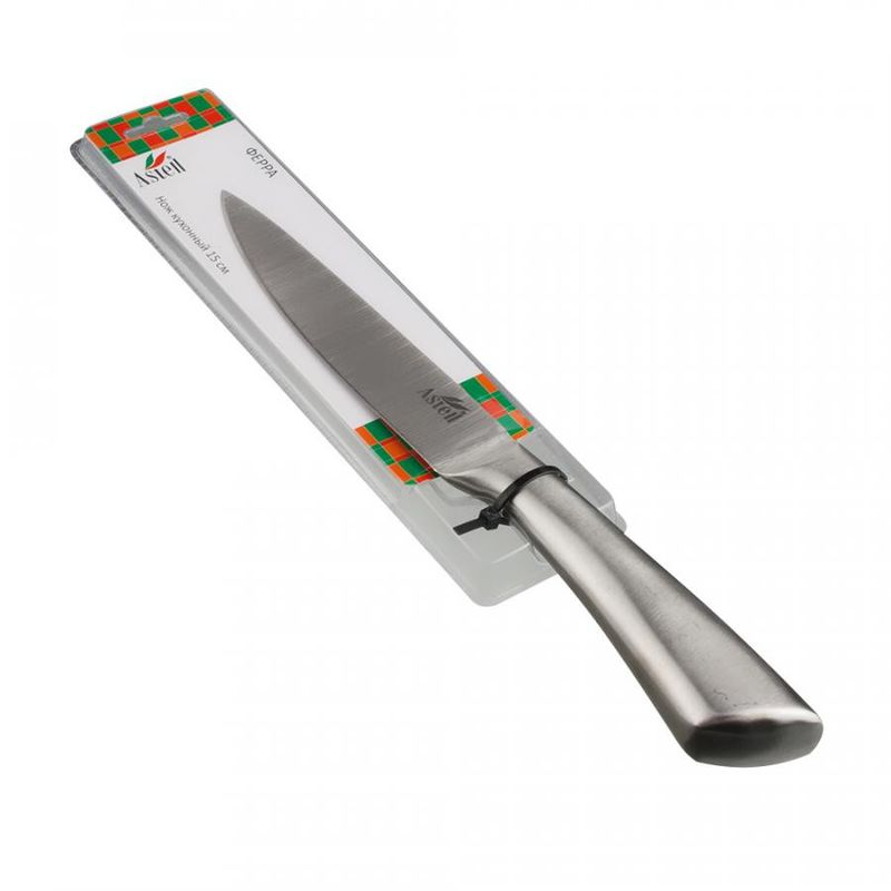 Нож 15,0см. AST-004-НК-206 "ФЕРРА" , мет.ручка