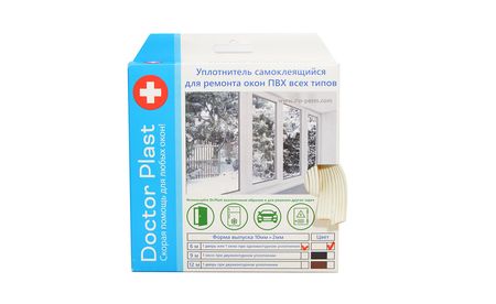 Уплотнитель DOCTOR PLAST 12м. (черный) д/ремонта окон ПВХ