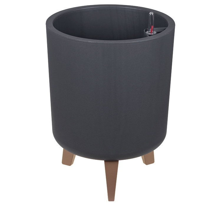 Кашпо ФЛОРИАН 19,0л. d30см. КН3159Г высокое с автополивом (графитовый)