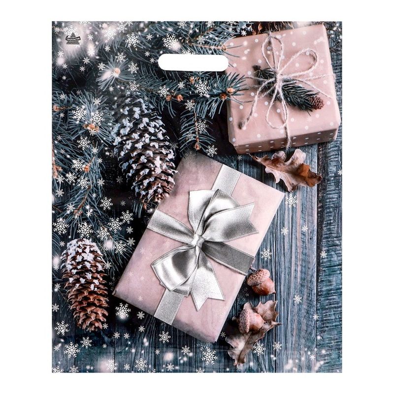 Пакет (вырубная руч.) 450*380мм. Новогодние подарки 223879 Т-П