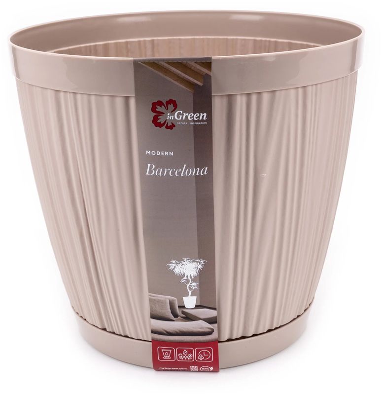Горшок д/цв. "InGreen BARCELONA" 9,6л. d270мм ПЦ6232МШ (молочный шоколад)