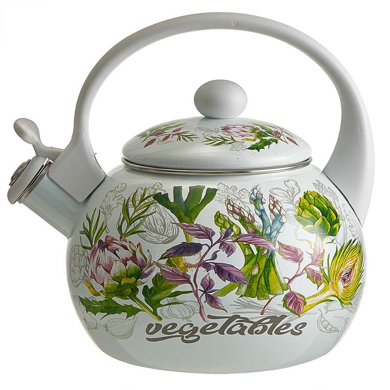 Чайник эмал. EM-1349 "Vegetables" 2,5л. со свист. Дел.