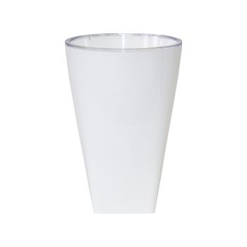 Кашпо ГРЕЙС 1,3л. с фитильным поливом+вкладка 0487 (белое)