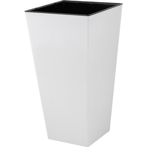 Горшок д/цв. "InGreen London CUBE" 19,4л. 250*250*470мм ПЦ7803БЖ (белоснежный жасмин) с дренажной вс