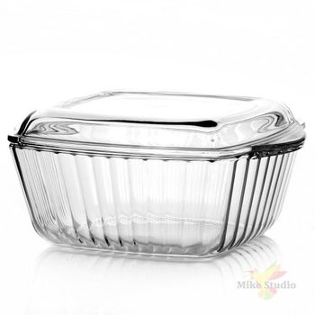 Форма д/СВЧ 3,0л. 59049 квадр. с крышк. (25,4*25,4см.) Турция