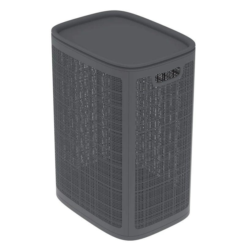 Корзина д/белья  75л. АП 372 "Лён" (430*321*600мм.) графит А-П