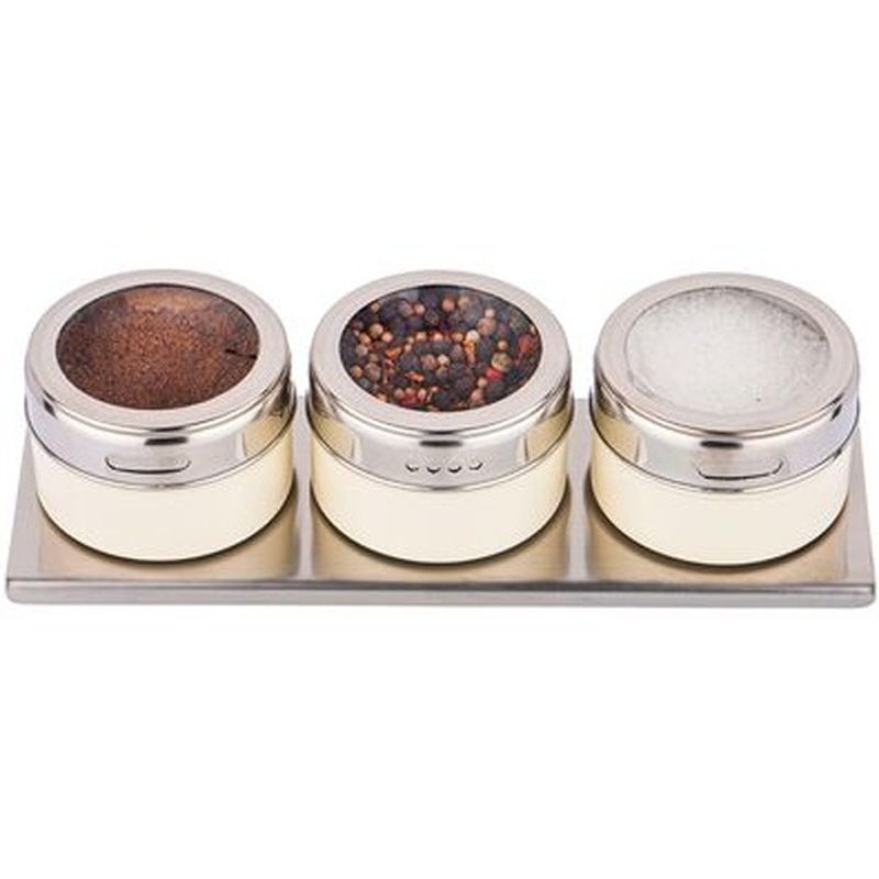 Набор д/специй 912-040 на магнитах (4пр. 3 баночки на мет подст.)ВД