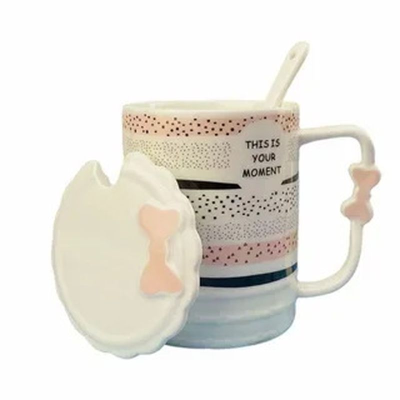 Кружка 315-050 400мл. с крышкой и ложкой (подар. уп.)