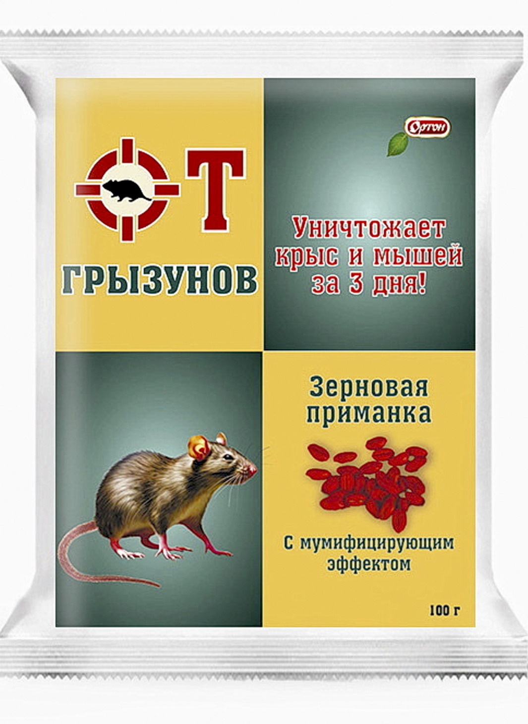 Зерновая приманка (от грызунов), 100г. 08-002 (Ортон)